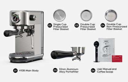 Macchina Caffè 6in1 – Espresso, Cappuccino e Più